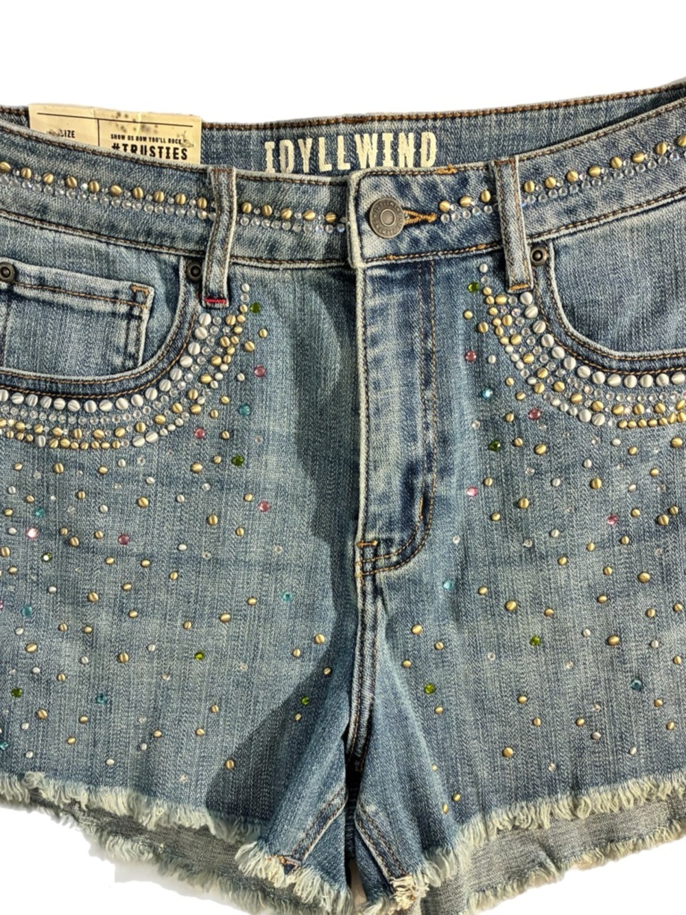 Miranda Lambert Idyllwind Women's Embellished Light Blue Denim Shorts